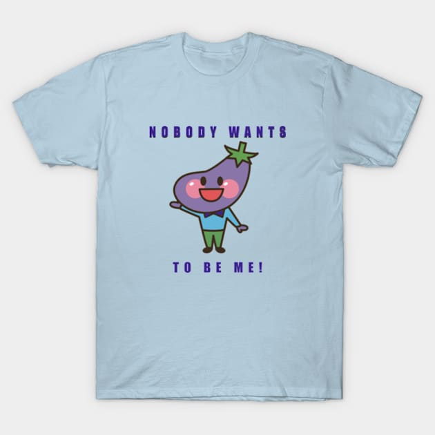 Eggplant Eddy T-Shirt by RareImagery